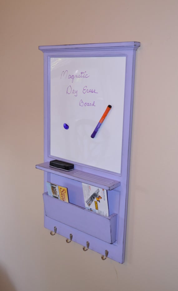 Magnetic White Board Organizer - 22" x 39.25" - Family planner organizer - mail cubby - message center