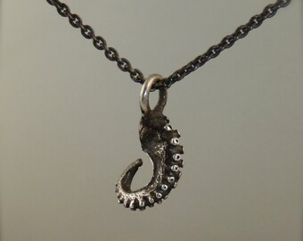 SALE- Tentacle Pendant, Octopus Pendant, Sterling Silver OctopusME, Kraken Necklace - Petite Octopus Necklace