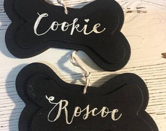 Hand painted and lettered wooden ornament