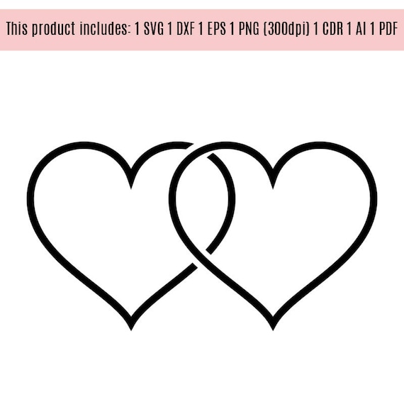 Download Hearts Love Wedding vinyl Graphics SVG Dxf EPS Png Cdr Ai Pdf