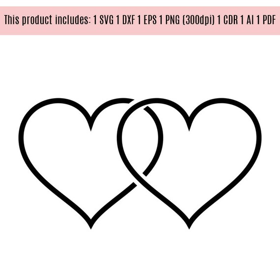 Download Hearts Love Wedding vinyl Graphics SVG Dxf EPS Png Cdr Ai Pdf