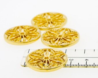 Mandala charm 28 mm Gold plated
