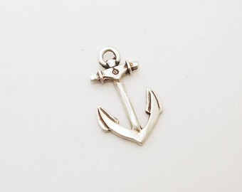 Large Sterling Anchor Pendant