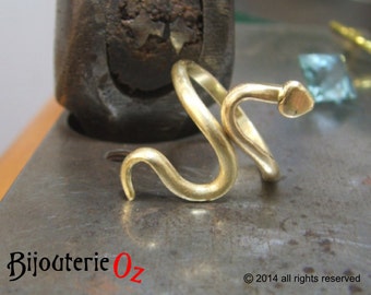 Snake Ring, Serpent ring, adjustable snake ring Handmade by BijouterieOz.