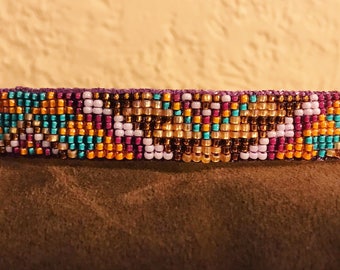 Purple pyramid adjustable dog collar 14-16 inches