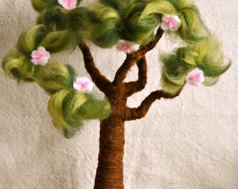 Waldorf inspired needle felted Tree: Spring and Apple Tree