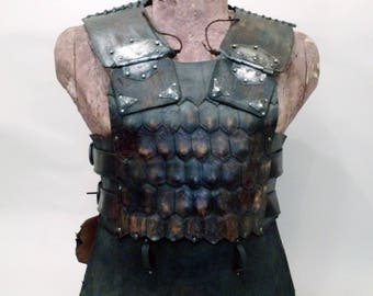 Viking Leather armor with fur leather armor viking armor