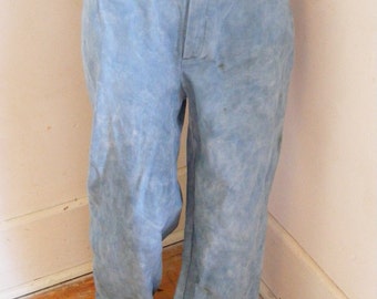 Hermans Eco Organic cotton canvas Natural indigo Jeans USA 32 X 30