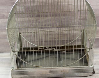 Antique Vintage Hendryx Art Deco Bird Cage