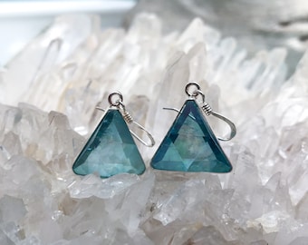 Aqua Aura Vogel - Marcel Vogel Earrings- set in Sterling Silver - A Grade ! Powerful