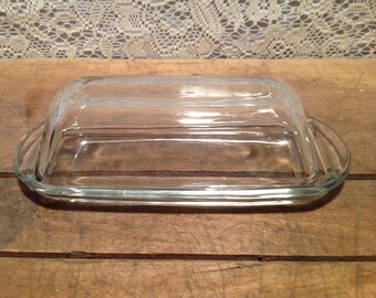 Clear Glass Butter Dish