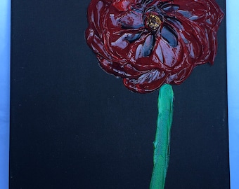 Moody dark red flower