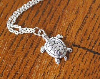 Silver Sea Turtle Ankle Bracelet, Turtles, Anklets, Ankle Bracelet, Silver Anklet