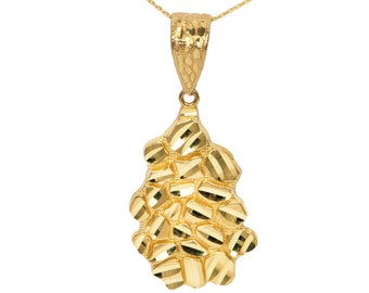 10k Yellow Gold Nugget Necklace