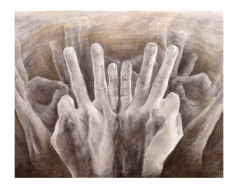 Family (ASL) Large Fine Art Print