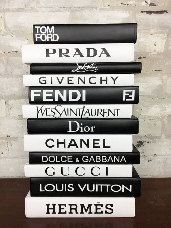 12 BOOKS Black & White Designer Books Chanel Louis