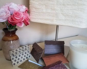 Handmade envelopes with one side blank,set of 6.Vintage envelopes.All occasion envelopes.Invitation small envelopes