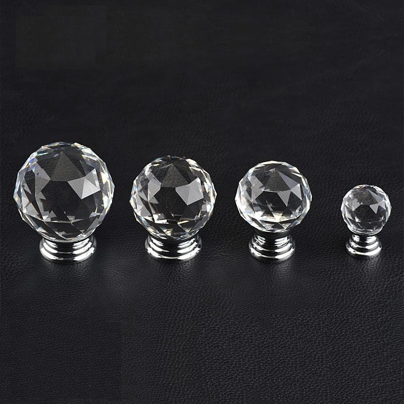 Glass Knobs / Clear Crystal Knob / Drawer Knobs / Dresser