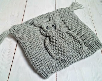 Knitting PATTERN-Owl Hat