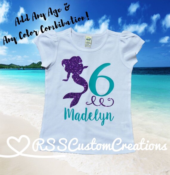 6th birthday mermaid shirt