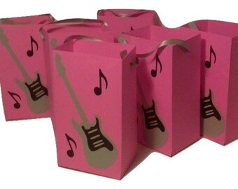 Set of 6, Guitar Party Bag, Rockstar Party Bag, Rock Star Party Bag, Rock Star Party Favor, Rockstar Party Favor, Guitar Party Favor, Music