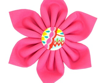 Pink Dog Collar Flower/ Colorful Dog Flower/ Collar Attachment: Confetti
