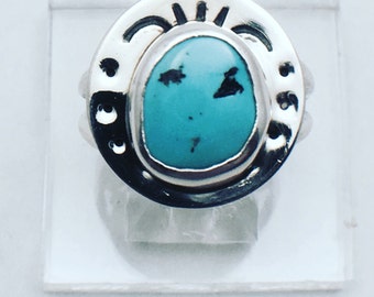 Sleeping Beauty Turquoise Sterling Silver Ring