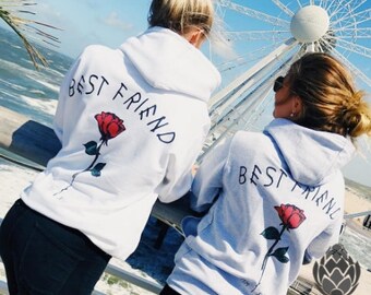 BEST FRIEND Couples Hoodies, Matching Couple Sweatshirts, Matching Couple Sweaters, BFF Hoodies, Friends shirts