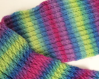 Spiraling Across The Sky Rainbow Scarf