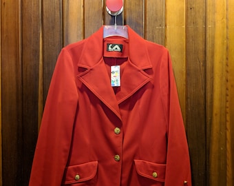 1970S // 9 TO 5 EAGLES // Vintage Jack Winter Red Blazer