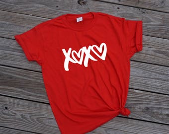XOXO TShirt, Valentines Shirt, Holiday Shirt, Valentines Day Shirt, Love Shirt, XOXO T Shirt, xoxo shirt, Valentines Shirt Women