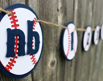 Baseball Birthday Photo Banner - First Year Photo Banner - Baseball 12 Month Picture Banner