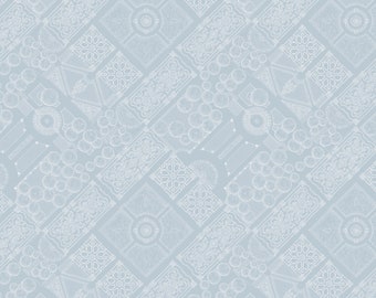 Garden Map Powder Blue - Wallpaper