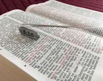 Silver Toned Shepherd's Hook Bookmark-#1014