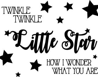 Twinkle Twinkle Little Star SVG Cut File Star SVG