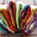 Madcap - Hand Dyed Silk Hankies for Hand Spinning or nuno felting in bright shades