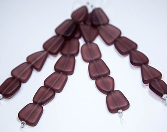 Amethyst Inlet- recycled sea glass beads