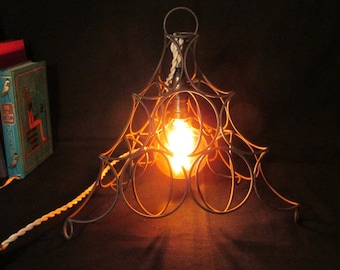 metal cage cone lamp