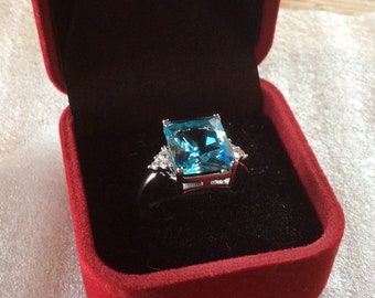 Topaz, Sapphire and Sterling silver ring, several colors
