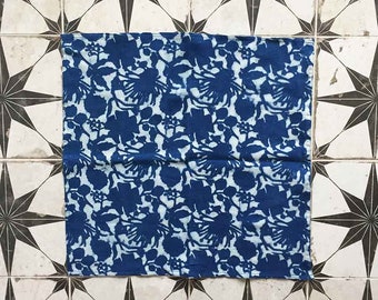 NAPKINS blue cloth napkins block print napkin indigo cotton table linen home kitchen dining table organic cotton napkin Set of 4 - RADHA