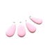 4 sequins drop powder pink enamelware 21x11mm