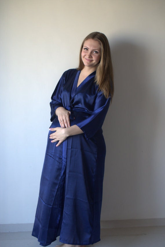 silk maternity robe