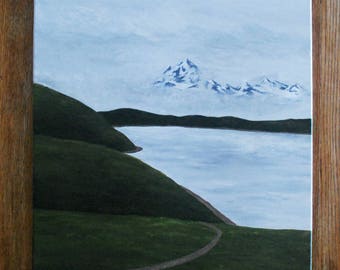 Acrylic Painting - Mountain Painting - Lake Painting