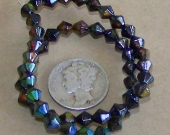Strand of 5mm Bi- Cone Micro Mood / Mirage Beads
