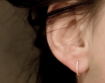Minimalista orecchini a cerchio in argento, gioielli minimalista, 935 orecchini d'argento, carine, gioielli, boho, regalo per lei, tutti i giorni orecchini