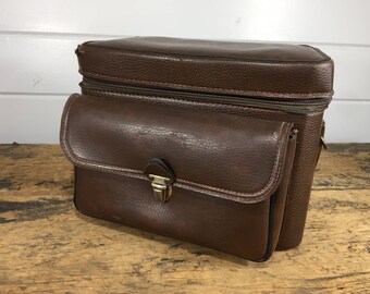 Vintage Brown Camera Bag Case, No Strap, Shoulder Bag, Camera Case, Vintage Camera Bag, DSLR Camera Bag, Old Camera Bag, Brown Camera Bag