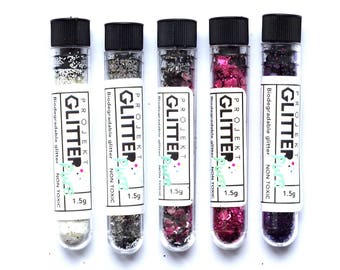 Biodegradable Glitter Set for Face, Body & Hair (Cotton Candy collection)