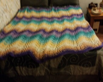 Multi Colored Knit afghan