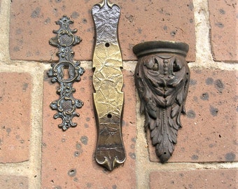 Antique Vintage Escutcheon Plates Old Door Plates Vintage Hardware