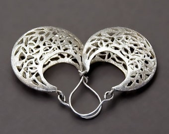 Silver Filigree Earrings, Silver Lace Earrings, Sterling Silver Earrings, Sterling Silver Earrings, Moroccan Earrings, Vintage Style Earring